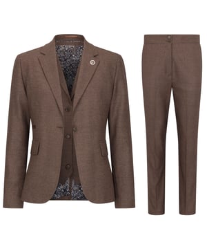 This elegant three-piece women’s suit showcases a classic Prince of Wales check pattern in brown, delivering a refined and professional aesthetic ideal for business and formal settings. Designed with a modern tailored fit, it flatters the silhouette and exudes confidence. Crafted from high-quality, breathable fabric, it ensures lasting comfort and a polished look throughout the day. The set includes a blazer, waistcoat, and trousers, offering versatile styling options for both formal and semi-formal occasions.
Elegant Prince of Wales check pattern in brown
Tailored fit for a sharp, confident silhouette
Made from breathable, high-quality fabric
Includes blazer, waistcoat, and trousers
Ideal for business, formal, and semi-formal events