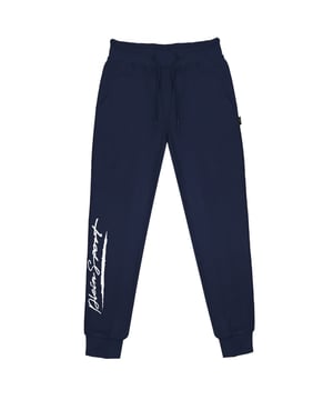Plein Sport Navy Blue Sweatpants, 86% Cotton, 14% Polyester, Elasticated Waist and Leg Endings, Large Plein Branding On Sides, Drawstring Ties, Navy Blue Bottoms, Gym Wear