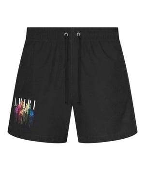Make a splash this summer in the must-have Amiri MA Drip Black Swim Trunks! These stylish trunks feature a unique drip logo and are crafted from a comfortable blend of 88% polyester and 12% elastane. Perfect for a day at the beach or by the pool, these trunks not only make a statement but also provide a comfortable and flexible fit. Get ready to turn heads and feel confident in your summer wardrobe with the Amiri MA Drip Black Swim Trunks!