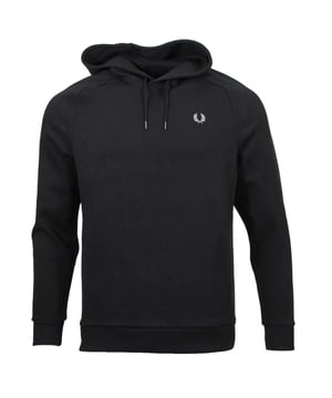 Erleben Sie ultimativen Komfort und Style mit dem schwarzen Ripstop-Trikot-Hoodie von Fred Perry. Dieser Hoodie aus 100 % Baumwolle bietet ein weiches und atmungsaktives Tragegefühl für den ganzen Tag. Der Kordelzug und die Fronttasche setzen funktionale Details, während das ikonische Fred Perry-Badge auf der linken Brust Ihren trendigen Stil unterstreicht. Werten Sie Ihre Garderobe auf und setzen Sie ein Statement mit diesem Must-have-Hoodie für den modernen Mann