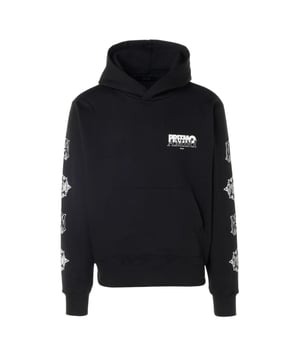 Sudadera con capucha Amiri negra, Corte regular, Se ajusta a la talla, 100% algodón, Made in Italy, Extremos de cintura y mangas acanalados, Sudadera con capucha, Sudadera con capucha negra, Ropa de calle