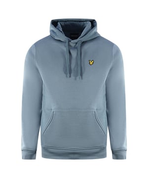 Manténgase cómodo y elegante con esta sudadera con capucha azul de la marca Lyle & Scott. Perfecto para cualquier ocasión, esta es la manera ideal de expresar tu estilo individual sin sacrificar la comodidad. ¡Mímate con este básico elegante hoy!, Sudadera con capucha azul Lyle & Scott, Hecho en India, 100% algodón, Logotipo de la marca en el pecho, Ajuste regular, Se ajusta a la talla real, Insignia de la marca en el frente izquierdo del pecho., Sudadera con capucha azul pizarra
