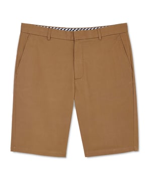 An essential staple for the warmer months, our stretch cotton chinos are comfortable and breathable - helping you keep cool on long commutes and summer holidays. Cut to a tailored fit shape, they pair perfectly with a short-sleeved shirt and penny loafers. 96% cotton, 4% elastane. Medium weight durable cotton twill with a slight amount of stretch for comfort and retaining shape. Flat front, slim through the thigh. Length finishes just above the knee. Slanted pockets; jetted buttoned back pockets. Machine washable at 40°C. Safety warning: keep away from fire.