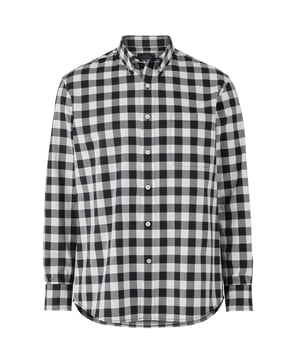 Featuring a bold black and white check, this button-down shirt will stand proud with a pair of chinos or jeans. It's made from 100% BCI cotton in a  fine twill weave and is cut to a classic fit shape for comfort.
