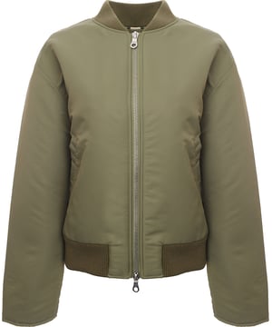Outer: Nylon 100% - Lining: Polyester 100%Padded bomber jacket featuring a baseball collar and front two-way zip fastening. With two press-stud fastening side pockets and ribbed cuffs and hem