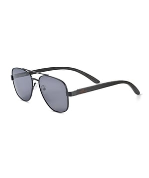 Frame: Black Metal ;  Arm: Black Wood; Earpiece: Black Wood; Lens: Black Multi-Layer Triacetate Cellulose (TAC); Mirrored Lens: No; Gradient Lens: No; Polarization: Optical Quality; UV Protection: 100% UVA/UVB; Hinge: Spring Loaded Stainless Steel; Adjustable Nosepads: Yes; Lens Width: 55mm; Temple Length: 152mm; Bridge Width: 20mm.