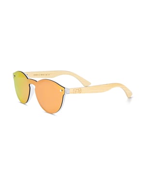 Frame: Pink Polycarbonate ;  Arm: Bamboo Wood; Earpiece: Bamboo Wood; Lens: Red Multi-Layer Triacetate Cellulose (TAC); Mirrored Lens: No; Gradient Lens: No; Polarization: Optical Quality; UV Protection: 100% UVA/UVB; Hinge: Spring Loaded Stainless Steel; Adjustable Nosepads: Yes; Lens Width: 49mm; Temple Length: 145mm; Bridge Width: 21mm.