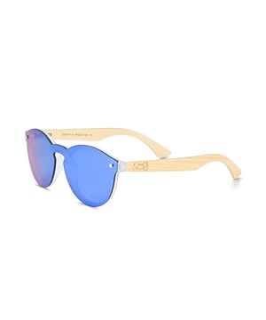 Frame: Blue-Green Polycarbonate ;  Arm: Bamboo Wood; Earpiece: Bamboo Wood; Lens: Blue Green Multi-Layer Triacetate Cellulose (TAC); Mirrored Lens: No; Gradient Lens: No; Polarization: Optical Quality; UV Protection: 100% UVA/UVB; Hinge: Spring Loaded Stainless Steel; Adjustable Nosepads: Yes; Lens Width: 49mm; Temple Length: 145mm; Bridge Width: 21mm.