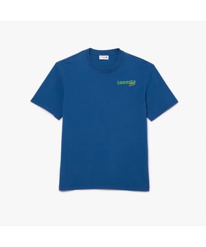 TH7544 Washed Effect Ombré Lacoste Print T-shirt Organisch katoen jersey stof Ronde hals Lacoste prints op voor-en achterkant Geborduurde krokodil op de borst Washed Effect Ombré Lacoste Print T-shirt Organisch katoen jersey stof Ronde hals Lacoste prints op voor-en achterkant Geborduurde krokodil op de borst