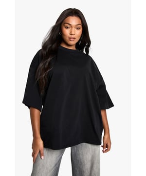 Super oversized fit for maximum comfort and contemporary style
        Crafted from soft cotton fabric for all-day wearability
        Relaxed dropped shoulders and roomy elbow-length sleeves
        Clean, minimalist design with a subtle crew neckline
        Generous length providing versatile styling options
    
    Make a bold statement with this super oversized cotton T-shirt from Boohoo. The relaxed silhouette creates an effortlessly cool vibe that works brilliantly with slim-fit bottoms for a balanced look. As seen on our model, pair with light grey joggers or leggings for casual daytime outings. The generous proportions allow for various styling options-try a half-tuck at the front with high-waisted jeans, or layer over cycling shorts for an on-trend ensemble. Perfect for casual coffee dates, weekend shopping trips, or lounging at home in style. The versatile design transitions seamlessly from day to night-simply add statement jewellery and trainers for an elevated casual look. This T-shirt embodies the laid-back yet fashion-forward aesthetic that's essential for your everyday wardrobe.