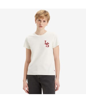 Crewneck.Short sleeves.Retro Levi Straus®  LS Monogram embroidery at left chest.Standard fit.Soft cotton jersey.