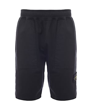 Authenticity Guaranteed - All Stone Island products feature a unique QR code for instant verification of authenticity. Stone Island Fleece Bermuda Shorts
       â€¢ Brand: Stone Island
       â€¢ Material: 100%Cotton
       â€¢ Design: Made from premium soft cotton fleece for superior comfort. These shorts feature an elastic waistband with an internal drawstring, side pockets, a single back pocket, and the signature Stone Island compass patch on the left leg. The fabric offers a plush, breathable feel perfect for everyday wear
       â€¢ Colour: Blue
       â€¢ Style: Athleisure-inspired with a clean silhouette, great for lounging, streetwear, or summer layering