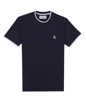 100% biologisch katoen. Stof: Jersey. Ontwerp: Contrastdetail, Geborduurd, Logo, Ringer. Halslijn: Ronde hals, Geribd, Getipt. Type mouw: Korte mouwen, getipt. Stoftechnologie: Lichtgewicht. Geschikt voor: Slank. S: 39 in. M: 42 in. L: 45 in. XL: 48 in. XXL: 51 in.