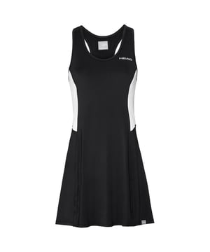 Serve style and confidence with the Head Club Women’s Black Tennis Dress—a sleek, versatile piece designed to offer comfort, freedom of movement, and a modern court-ready look. Whether you're playing a competitive match or practicing with your team, this dress delivers sporty elegance and reliable performance.
Key Features:
Moisture-Wicking Fabric: 

Keeps you cool and dry by drawing sweat away from the body.

Lightweight &amp; Breathable: 

Designed to move with you, keeping airflow high during intense play.

Flattering Athletic Fit: 

Contoured design provides a feminine silhouette without restricting motion.

Built-In Inner Shorts: 

Offers added coverage and comfort so you can move confidently.

Classic Black Design: 

Timeless and easy to pair with any accessories or footwear.

Sleeveless Cut &amp; Crew Neckline: 

Allows full range of motion and adds a sleek, modern finish.

Subtle Head Branding: 

Adds a professional and polished touch.

From practice courts to tournaments, the Head Club Tennis Dress combines minimal style with maximum performance.
