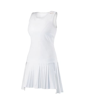Serve up style and performance with the Head Performance CT Women’s Tennis Dress—a sleek, modern piece crafted for serious players who want to look and feel their best on the court. Designed with athletic performance in mind, it combines premium comfort, breathability, and standout style.
Key Features:
Moisture-Wicking Technology: 

Keeps you dry and focused by drawing sweat away from the skin.

Lightweight Performance Fabric: 

Offers stretch and breathability for full mobility during intense play.

Built-In Inner Shorts: 

Provide coverage and support for confident movement on the court.

Flattering Athletic Cut: 

Contoured fit enhances freedom of movement while offering a sleek, feminine silhouette.

Mesh Inserts: 

Strategically placed for optimal ventilation and cooling.

Stylish Design: 

Contemporary lines and subtle Head branding deliver a professional, polished look.

Comfortable Racerback Style: 

Allows for an unrestricted range of motion during serves and volleys.

From competitive matches to practice sessions, the Head Performance CT Tennis Dress blends function with fashion to elevate your game.