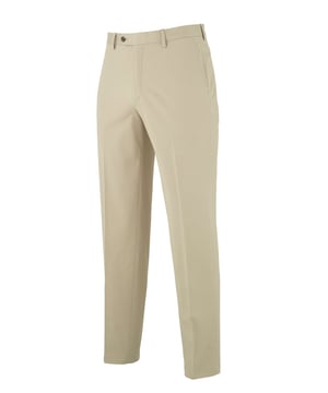 New and improved, our men's stone chinos have been made from cotton with added stretch for comfort. Boasting a classic fit that ensures all-day comfort, they pair perfectly with a navy polo shirt and smart-casual footwear. 98% cotton; 2% elastane. Improved fabric giving more comfort. Flat front, slim through thigh and narrower leg. Slanted pockets; jetted buttoned back pockets. Machine washable at 40°C.