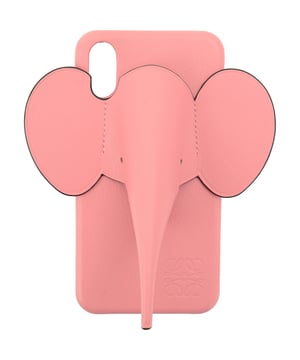 Loewe Womens Elephant Phone Cover X/Xs Grained Leather Elephant Shape Head With Crossbody Strap IPhone Case