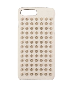 Christian Louboutin Womens IPhone 7+/8+ Case White W Silver Studs
