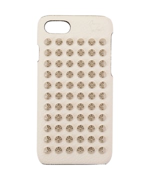 Christian Louboutin Womens IPhone 7/8 Case White W Silver Studs