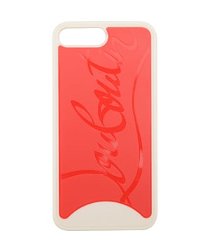 Christian Louboutin Womens Sneakers Red Sole White Outline 7+/8+ IPhone Case