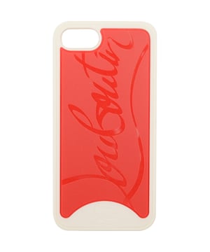 Christian Louboutin Womens Sneakers Red Sole White Outline 7/8 IPhone Case