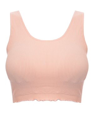 Main: 94% Polyamide, Main: 6% Elastane Womens South Beach Fitness Seamless Ruffle Hem In Pink