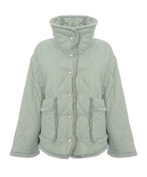 Add a touch of cozy elegance to your winter wardrobe with this quilted jacket. Featuring a luxurious faux-fur trim and a classic spread collar, this piece combines style and warmth. The press-stud placket allows easy closure, while side pockets provide practical storage. Designed in a regular fit, it's perfect for layering on chilly days.