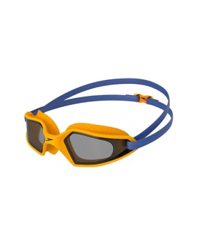 Ontwerp: Logo. 100% UV-bescherming, geavanceerde pasvorm, anticondens, dubbele siliconen hoofdband, soft seal montuur, breed gezichtsveld, breed zicht. Blauwe Lens Lens.