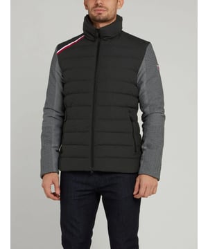 100%Polyester. The Alberic Melange Quilted Jacket from Rossignol is like wrapping yourself in a cozy cloud of style and warmth. Its sleek, quilted design is eye-catching, and the soft fabric feels heavenly. Whether you're hitting the slopes or just exploring the city, this jacket will keep you looking and feeling your best