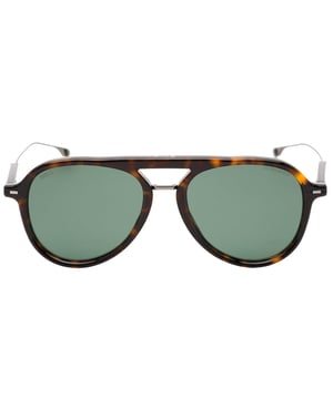Deléitese con el diseño audaz y lujoso de estas gafas de sol Hugo Boss Green Lensed Havana YP Brown. Experimente su excepcional calidad y estilo, con un look elegante y moderno que realzará cualquier look. Confíe en la reconocida marca Hugo Boss para encontrar el accesorio perfecto para proteger sus ojos y marcar tendencia (54X18X145)