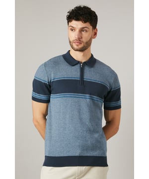 Stylish panelled design with birdseye knit texture
        Contrasting collar and cuffs for a refined look
        Quarter-zip front closure for adjustable comfort
        Short sleeves perfect for warmer weather
        Versatile polo style suitable for various casual occasions
    
    This Maine panelled birdseye knitted polo shirt combines comfort with contemporary style. The intricate knit texture adds depth to the design, while the contrasting panels create a modern, sporty aesthetic. Perfect for the fashion-conscious gent, this polo can be easily dressed up or down. Pair it with chinos and loafers for a smart-casual look at weekend brunches or family gatherings. For a more relaxed vibe, team it with your favourite jeans and trainers for a day out with friends. The quarter-zip detail allows for customisable comfort, making it ideal for transitional weather. Whether you're heading to a casual dinner or a laid-back office environment, this versatile piece will keep you looking effortlessly stylish.
