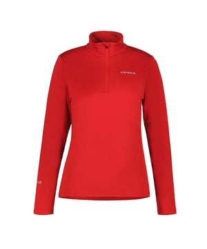 Icepeak Shirt Voor Vrouwen. Kinbeschermer aan de rits. Geborstelde binnenkant voor zachtheid. Thermostretch is een lichtgewicht vochtafvoerend 4-weg stretchmateriaal dat je droog houdt en warmte geeft. De stof laat vocht snel verdampen, zodat je altijd droog en comfortabel blijft.