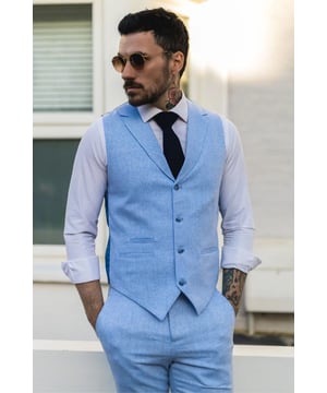 Omarm moeiteloze zomerse elegantie met dit blauwe 2-delige linnen pak, ontworpen met comfort en stijl in gedachten. Met een bijpassende gilet en broek is dit ensemble ideaal voor warmere gelegenheden. De lichte en ademende linnenmix houdt je koel en comfortabel, zelfs op de heetste dagen. Met zijn ontspannen maar verfijnde uitstraling, vindt dit pak de perfecte balans tussen chique en casual—ideaal voor tuinfestivals, bestemmingsbruiloften of evenementen overdag. Of je het nu aankleedt met een nette shirt of casual stylet met loafers, dit pak past zich gemakkelijk aan je look en levensstijl aan.
 
2-delige set bevat gilet en broek in een lichtblauwe tint
Lichte en ademende stof, perfect voor zomerevenementen
Ontspannen maar stijlvolle look, ideaal voor casual bruiloften of tuinfeesten
Veelzijdige styling—verhoog met formele kleding of draag het casual voor slimme, casual looks
Materiaal: 80% Katoen, 20% Acryl