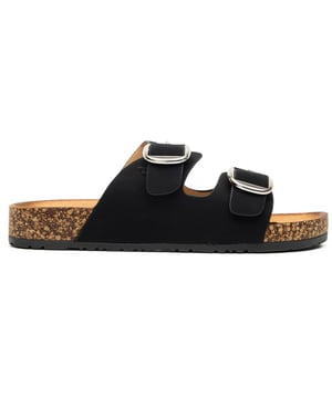 Sandalias negras Solesister Alexis para mujer, fabricadas con sintético y suela sintética. Incluyen plantilla cómoda, forro y plantilla sintéticos.