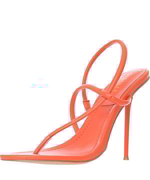 Lining: 100% Textile, Upper: 100% Polyurethane, Sole: 100% Rubber Womens Simmi London Wide Fit Round Toe Heel  In Orange