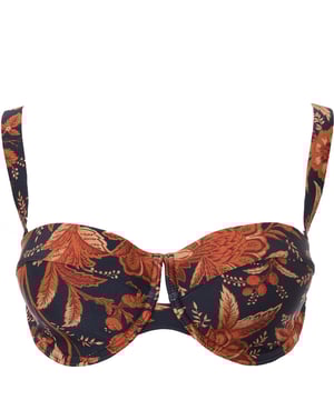 80% Polyamide &amp; 20% Elastane Junie floral-print balconette bra in a stretch design. With underwire cups, adjustable spaghetti straps and rear clasp fastening