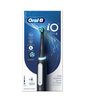 Oral-B iO4 Electric Rechargeable Toothbrush with 4 Modes & UK 2 Pin Plug, Black

The iO4 electric toothbrush features Oral-B's best technology, combining a dentist-inspired round brush head with micro-vibrating bristles for a professional purifying clean feel at home. The Smart Pressure Sensor helps prevent you from brushing either too hard or too softly to better protect your gums. Gum Guard alerts you to time spent brushing with too much pressure. Replace your Oral-B iO toothbrush head every 3 months for the best results.
Extra Long Product Title - Oral-B iO 4 Black Electric Toothbrush, 1 Toothbrush Head, Designed By Braun
Supplied Description - Oral-B iO 4 Black Electric Toothbrush

Feature: FOR HEALTHIER GUMS IN JUST 1 WEEK with ORAL-B'S MOST ADVANCED TECHNOLOGY: Removes 100% more plaque and up to 160% in between teeth (vs. a manual toothbrush)
TRACK AND IMPROVE YOUR BRUSHING HABITS over time with the ORAL-B APP through performance reports, journeys, and goals
PROTECT YOUR GUMS WITH THE iO PRESSURE SENSOR, Oral-B's only sensor to signal if you brush TOO HARD, TOO SOFT or JUST RIGHT for an effective and safe clean
PERSONALISE YOUR BRUSHING choosing among 4 CLEANING MODES: Daily Clean, Sensitive, Super-Sensitive, Whitening
Always MAXIMISE YOUR CLEAN with the iO LIGHTING TIMER that celebrates a dentist-recommended 2-minute brush- and REFILL CHANGE ALERT
Oral-B ROUND brush heads REACH WHERE RECTANGULAR manual toothbrushes DON'T. Experience a better clean from the #1 brand most used by dentists worldwide
Benefit from a LONG-LASTING CHARGE with the Lithium-ion battery
SWITCH TO ORAL-B ELECTRIC TOOTHBRUSHES CAREFREE: We offer a 30-day money-back guarantee, T&Cs, and redemption at the Oral-B website
 
Safety Warnings: Periodically check the entire product/cords/accessories for damage. A damaged or non-functioning unit should no longer be used. If the product/ cords/accessories are damaged, take it to an Oral-B Service Centre. Do not modify or repair the product. This may cause fire, electric shock, or injury. Usage by children under age 3 is not recommended. Toothbrushes can be used by children and persons with reduced physical, sensory, or mental capabilities or lack of experience and knowledge, if they have been given supervision or instruction concerning the use of the appliance in a safe way and understand the hazards involved. Cleaning and maintenance shall not be performed by children. Children shall not play with the appliance. Use this product only for its intended use as described in the instruction manual. Do not use attachments which are not recommended by the manufacturer

Packaging Contains: Oral-B iO4 Electric Rechargeable Toothbrush Black