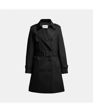 Mid Trench, Model is 6'2" (188cm), chest 37" (94cm), waist 28" (71cm), hips 28" (71cm) and wears a size S, Slip pockets,  Length: 92.50 cm
