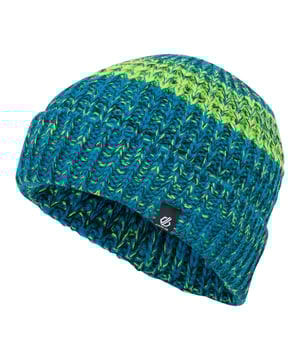 Dare 2b Juniors Mindless II Beanie. A recycled knit hat with warm fleece lining and rib cuff. Featuring matching bobble detail.- Recycled acrylic knit.- Fleece lining.- Exterior rib roll cuff. Material: 100% Acrylic (Recycled). Ref: DKC3222P4.
