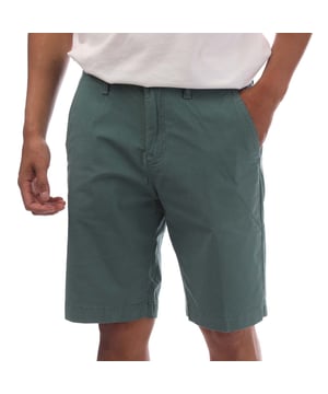Heren Timberland Claremont Poplin Chino Shorts in groenblauw.- Knoop-en-sluiting.- Zijzakken.- Twee achterzakken.- Leren badge.- Comfort stretch.- Normale pasvorm.- 98% Katoen 2% Elastane.- Ref: A5U2KCL61
