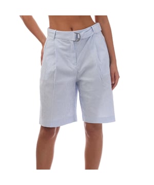 Women's BOSS Tannah Shorts.- Hook eye and zip fastening.- Belt included.- Pleat front.- Relaxed fit.- 99% Cotton, 1% Elastane. Ref: 50521177969.