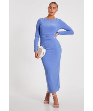 - Slinky finish - Ruched waist - Bodycon finish - Long sleeves - Model height: 5'9" - Model wears uk 8 / us 4 / eur 36 - Always check the wash care label - Cool hand wash with mild detergent