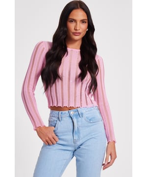 - Knitted finish - Round neckline - Diamante detail - Long sleeves - Model height: 5'6" - Model wears uk 8 / us 4 / eur 36 - Always check the wash care label - Cool hand wash with mild detergent