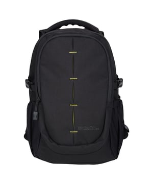 100% Polyester. Length: 43cm. Width: 28cm. Height: 13.5cm. Capacity: 18L. Pockets: Bottle, Padded Laptop Pocket. Compartments: 2 Main Compartments, Zipped. 2 x Padded Handles, Adjustable Shoulder Strap, Cabin Friendly, Padded Back, Sternum strap. Fabric Technology: Breathable, Soft.