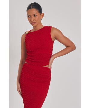 - Textured finish - Trim detail - Cropped fit - Model height: 5'9" - Model wears uk 8 / us 4 / eur 36 - Always check the wash care label - Cool hand wash with mild detergent