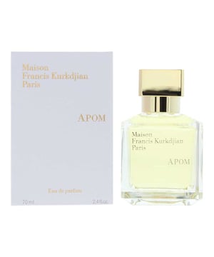 APOM by Maison Francis Kurkdjian is an Oriental Fougere fragrance for women and men. Launched in 2024, this fragrance is ideal for the warmer seasons and best suited for day wear. Encased in a classic sleek bottle, it embodies effortless sophistication and freshness.
The fragrance unfolds with the radiant floral embrace of orange blossom and ylang-ylang, creating a luminous and sensual opening. The soft elegance of lavender adds a refined herbal touch, enhancing the scent’s depth. As it settles, the warm and inviting notes of amber, vanilla, and white musk create a smooth and lingering finish, wrapping the wearer in a comforting yet elegant aura.
Ideal for those who appreciate fresh yet warm fragrances, APOM offers a refined balance of floral, musky, and oriental tones, making it a graceful everyday scent.
Fragrance Notes: Orange Blossom, White Musk, Ylang-Ylang, Amber, Lavender, Vanilla.

How to Apply:
Apply it to your body's warmest points, such as the crease of your elbows and wrists, to intensify the longevity of the fragrance.
Avoid rubbing after application, as this will reduce the longevity of the fragrance.
For wrist application, apply the fragrance after hand washing.