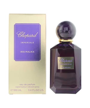 Imperiale Iris Malika by Chopard is an Amber Woody fragrance for women. Launched in 2022, this rich and majestic scent is good for colder seasons and better suited for night wear. It comes in a classic sleek bottle that evokes timeless luxury and royal elegance.  
The fragrance begins with a burst of wild berries, warm spices, and a bright hint of pink pepper, creating an opulent and inviting opening. At its heart, the refined beauty of iris meets the creamy sensuality of ylang-ylang and the floral sophistication of jasmine, forming a deeply feminine bouquet. The base is luxurious and enduring, featuring woodsy notes, layered spices, and the soft resinous touch of benzoin, Peru balsam, and tonka bean, giving it warmth and depth.  
Imperiale Iris Malika is ideal for women who gravitate toward sophisticated, intense fragrances with a regal presence and a soft, spicy trail.  
Top Notes: Wild Berries, Spices, Pink Pepper 
Middle Notes: Iris, Ylang-Ylang, Jasmine 
Base Notes: Woodsy Notes, Spices, Benzoin, Peru Balsam, Tonka Bean  
How to Apply: 
Apply it to your body's warmest points, such as the crease of your elbows and wrists, to intensify the longevity of the fragrance. 
Avoid rubbing after application, as this will reduce the longevity of the fragrance. 
For wrist application, apply the fragrance after hand washing.