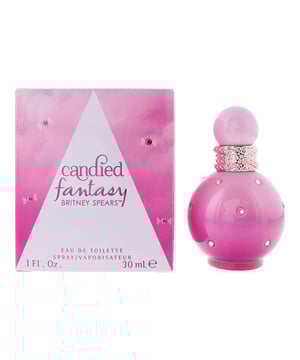 Britney Spears Fantasy Candied is a Floral Fruity Gourmand fragrance for women, launched in 2024. This scent opens with a fun and nostalgic blend of Bubble Gum, juicy Strawberry, and zesty Orange, creating a bright and cheerful introduction. The heart blooms with exotic Hibiscus, elegant Jasmine Sambac, and delicate Lily of the Valley, adding a fresh and floral touch. As it settles, the fragrance reveals a decadent base of Cupcake, soft Musk, and creamy Sandalwood, leaving a warm and irresistible trail. Perfect for those who love a fun, sweet, and feminine fragrance with a gourmand twist.