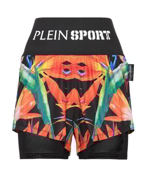 Diese 2-in-1-Shorts sind für alle deine Trainingseinheiten geeignet, von den leichtesten bis zu den härtesten, oder auch nur zum Joggen. Gehe immer an deine Grenzen.    Maximaler Komfort und schnell trocknende, bedruckte Lycra®-Shorts, kurze Leggings aus Stretch-Tüll, um die Temperatur der Muskeln auszugleichen.    Marken-Jacquard auf dem elastischen Bund gewebt    Hochgezogener Bund für einen sicheren Sitz und mehr Festigkeit