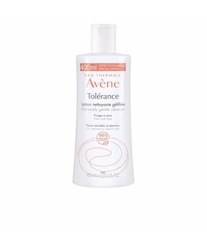 TOLÉRANCE, la loción limpiadora gélificada de AVÈNE, es un desmaquillante que suaviza y limpia la piel con delicadeza. Formulada con un 99% de ingredientes de origen natural, ayuda a eliminar impurezas mientras brinda una sensación de suavidad y confort. Su textura es agradable y está diseñada para no causar irritación ni sequedad en la piel.